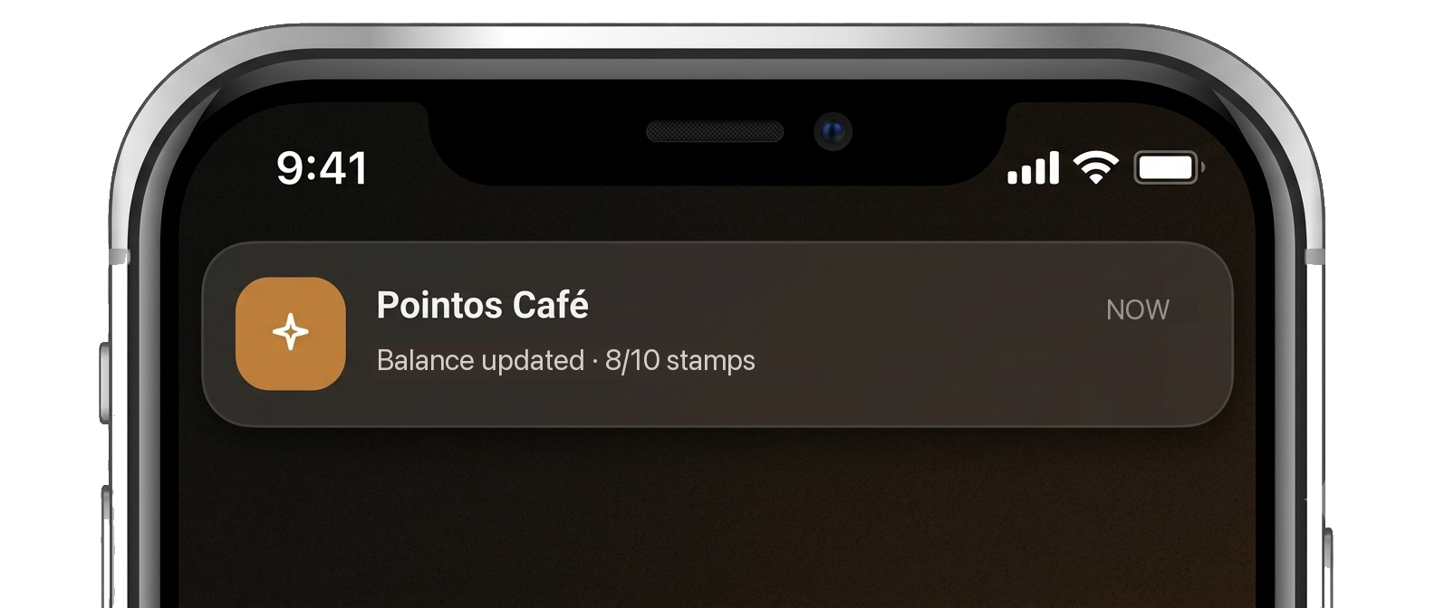 Automatic notification: balance updated · 8/10 stamps