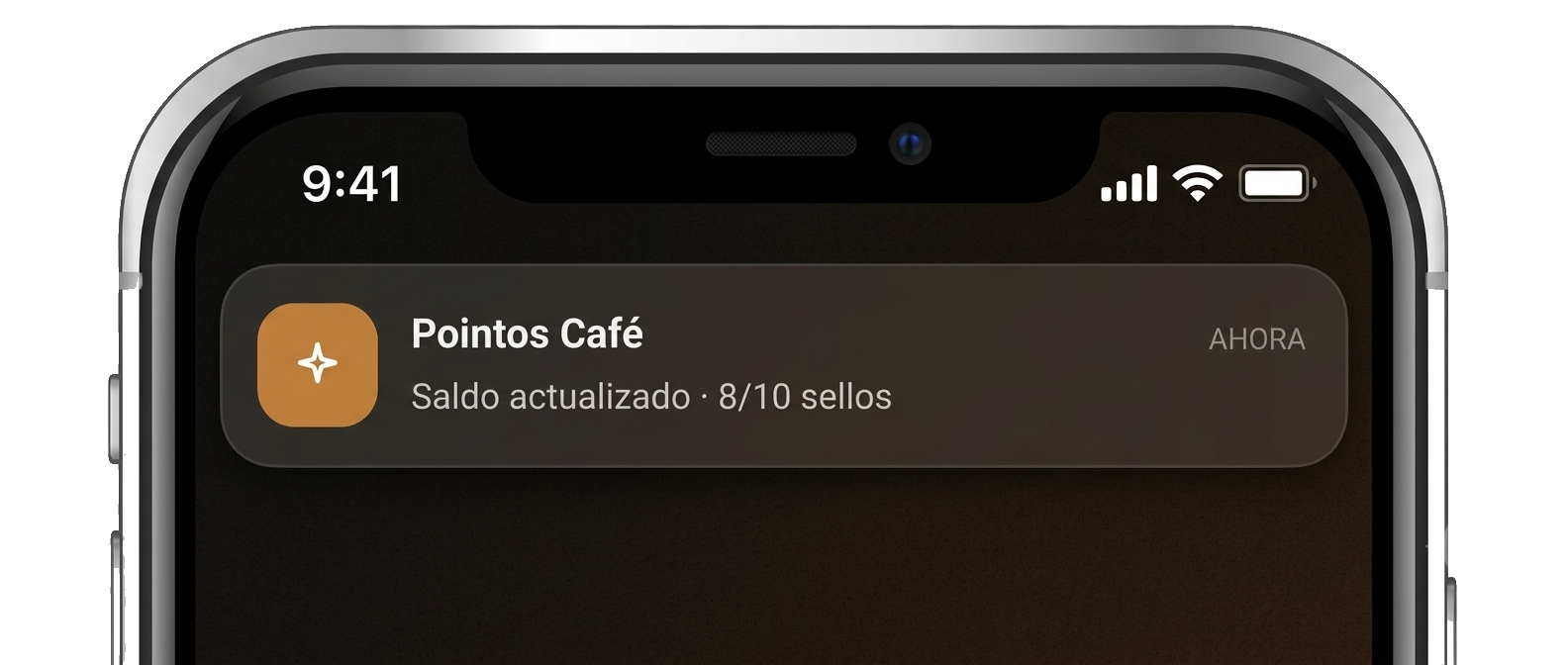 Notificación automática: saldo actualizado · 8/10 sellos